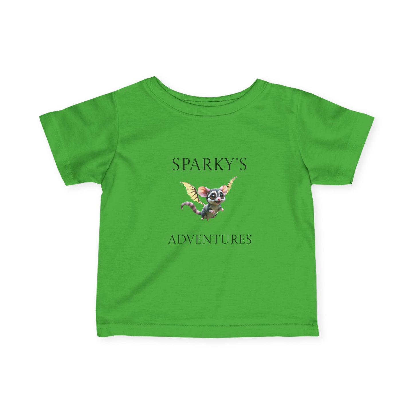 Sparky's Adventures Infant T-Shirt, Dark Colors Cute Baby Tee, Fun Children's Apparel, Unique Gift Idea, Playful Kids Wear