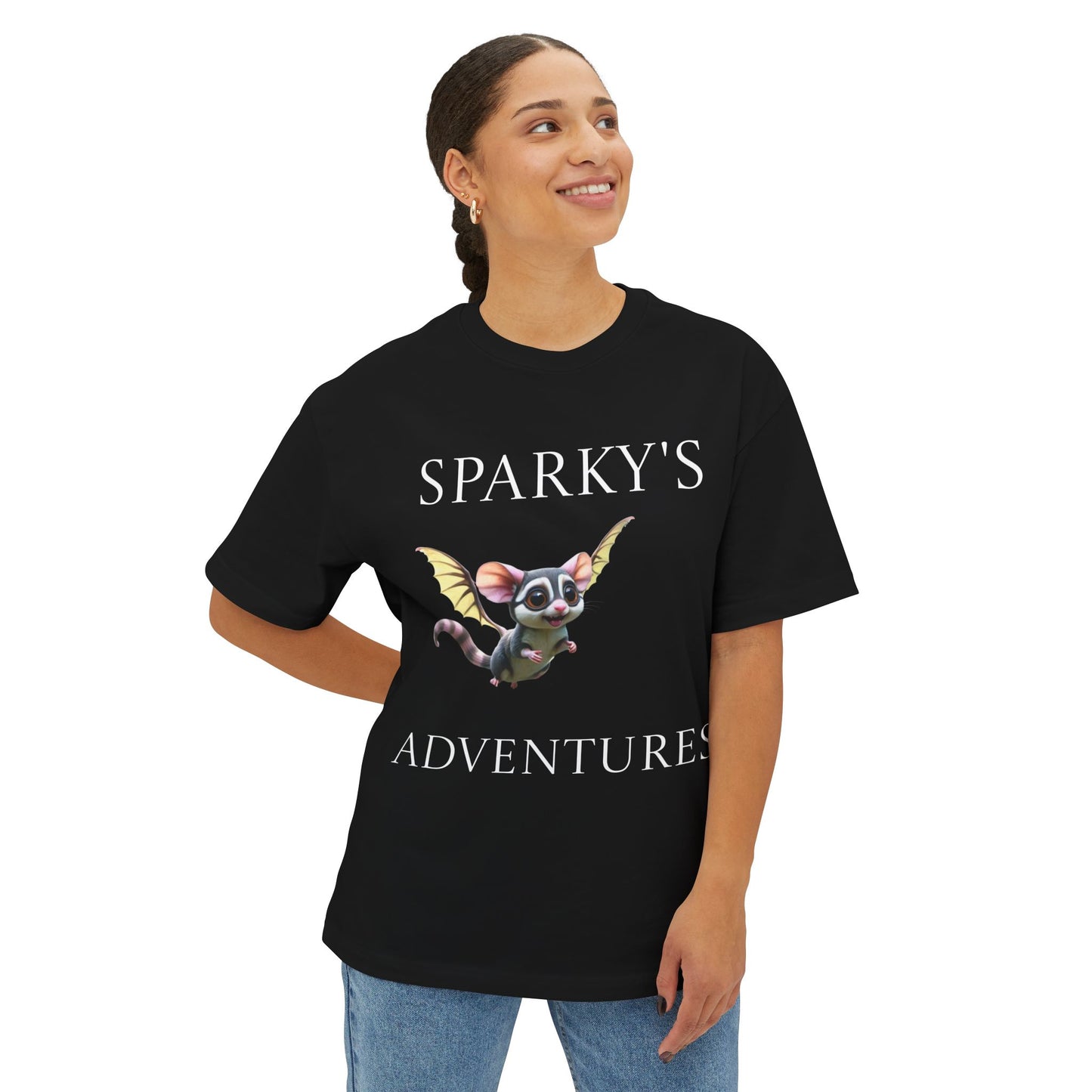Sparky's Adventures Dark Colors Unisex Oversized Boxy Tee