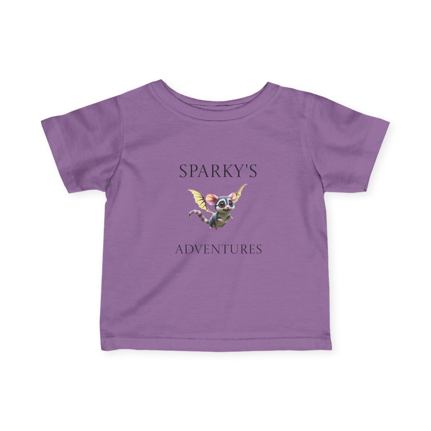 Sparky's Adventures Infant T-Shirt, Dark Colors Cute Baby Tee, Fun Children's Apparel, Unique Gift Idea, Playful Kids Wear