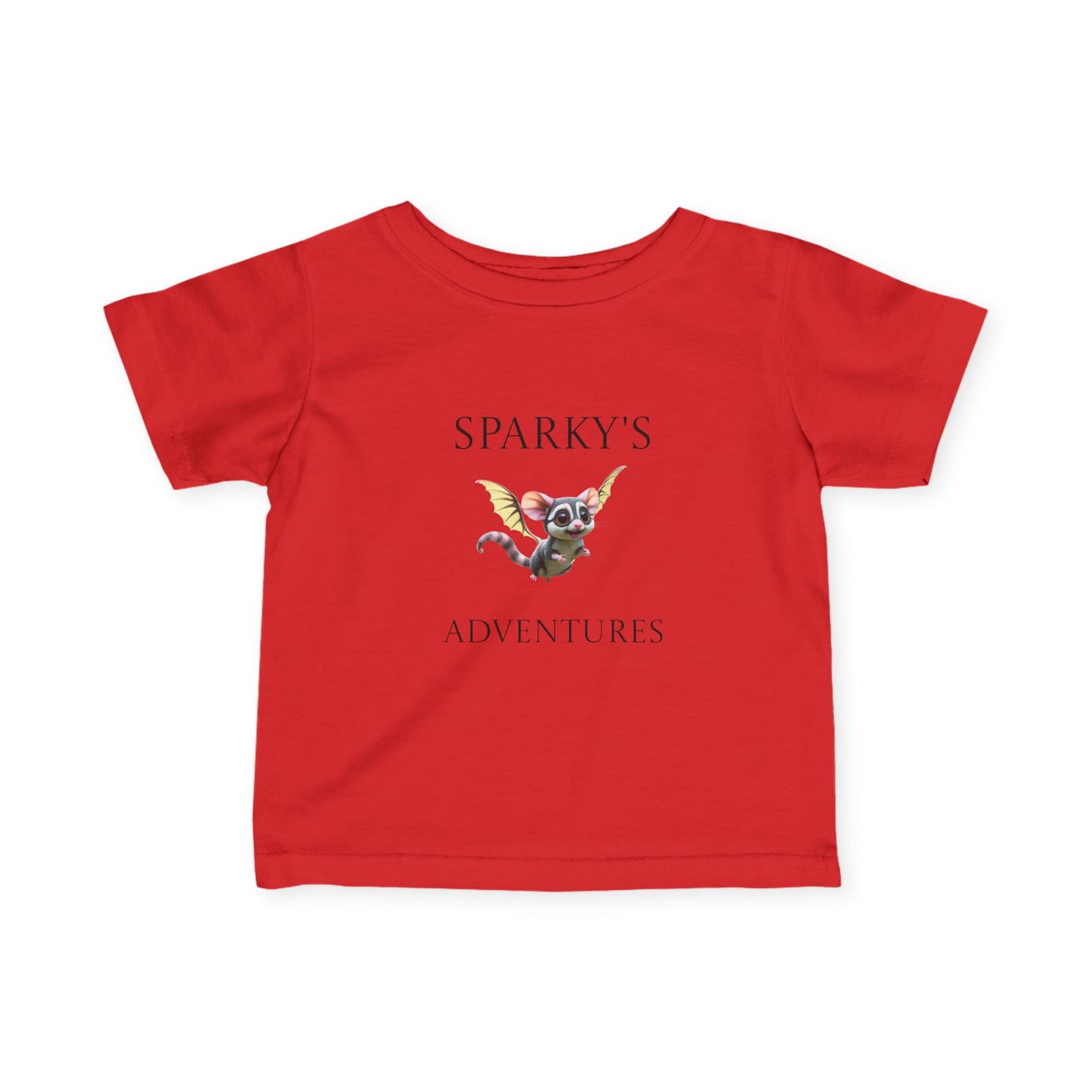 Sparky's Adventures Infant T-Shirt, Dark Colors Cute Baby Tee, Fun Children's Apparel, Unique Gift Idea, Playful Kids Wear