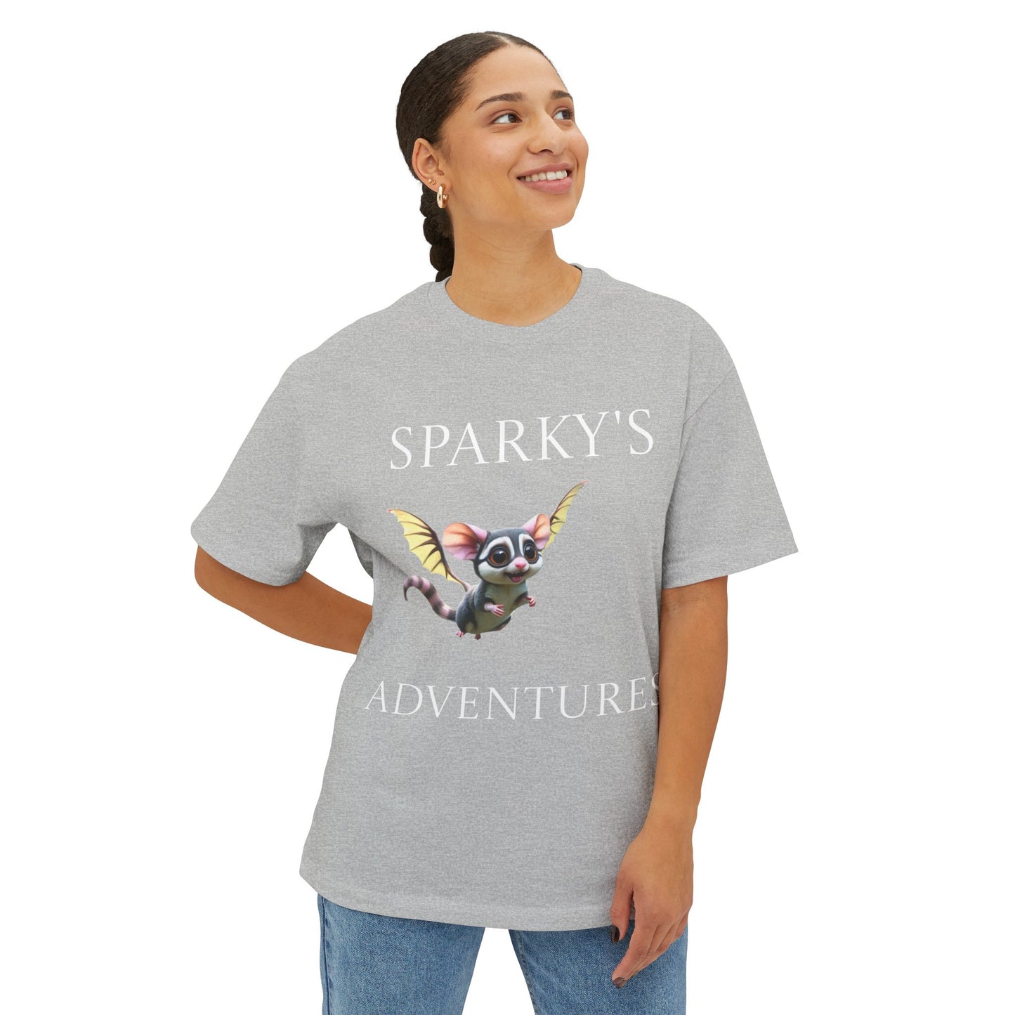 Sparky's Adventures Dark Colors Unisex Oversized Boxy Tee