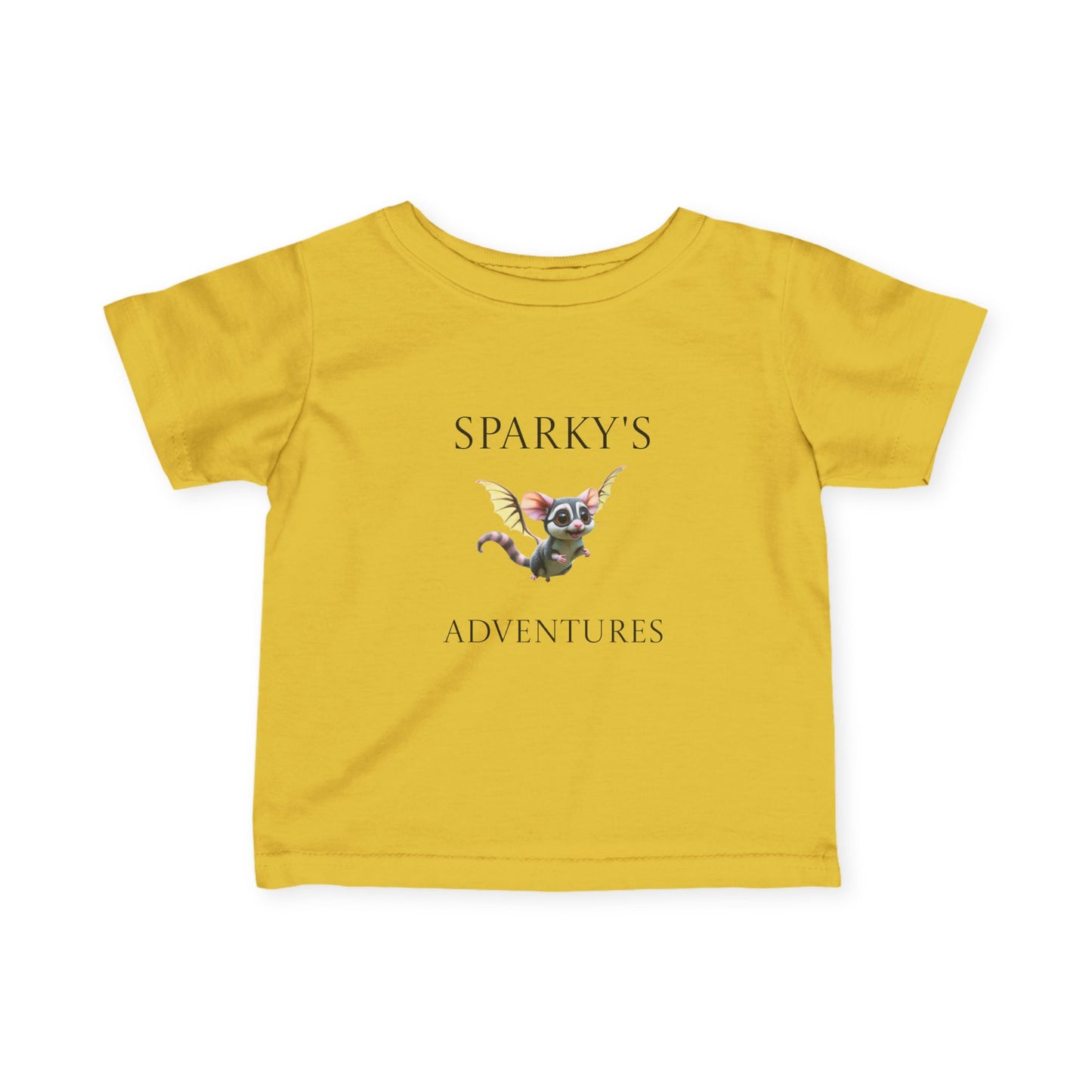 Sparky's Adventures Infant T-Shirt, Dark Colors Cute Baby Tee, Fun Children's Apparel, Unique Gift Idea, Playful Kids Wear
