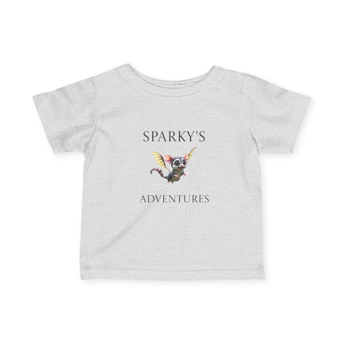 Sparky's Adventures Infant T-Shirt, Dark Colors Cute Baby Tee, Fun Children's Apparel, Unique Gift Idea, Playful Kids Wear