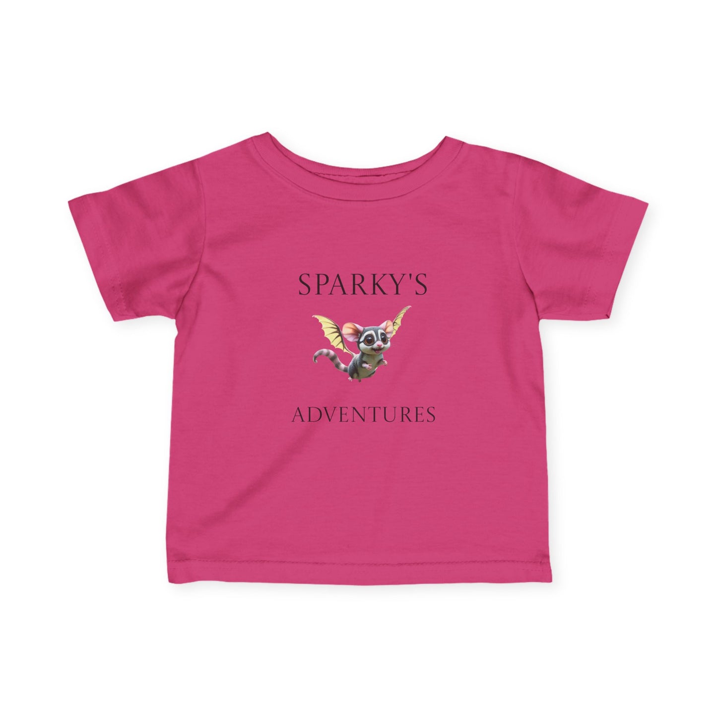 Sparky's Adventures Infant T-Shirt, Dark Colors Cute Baby Tee, Fun Children's Apparel, Unique Gift Idea, Playful Kids Wear