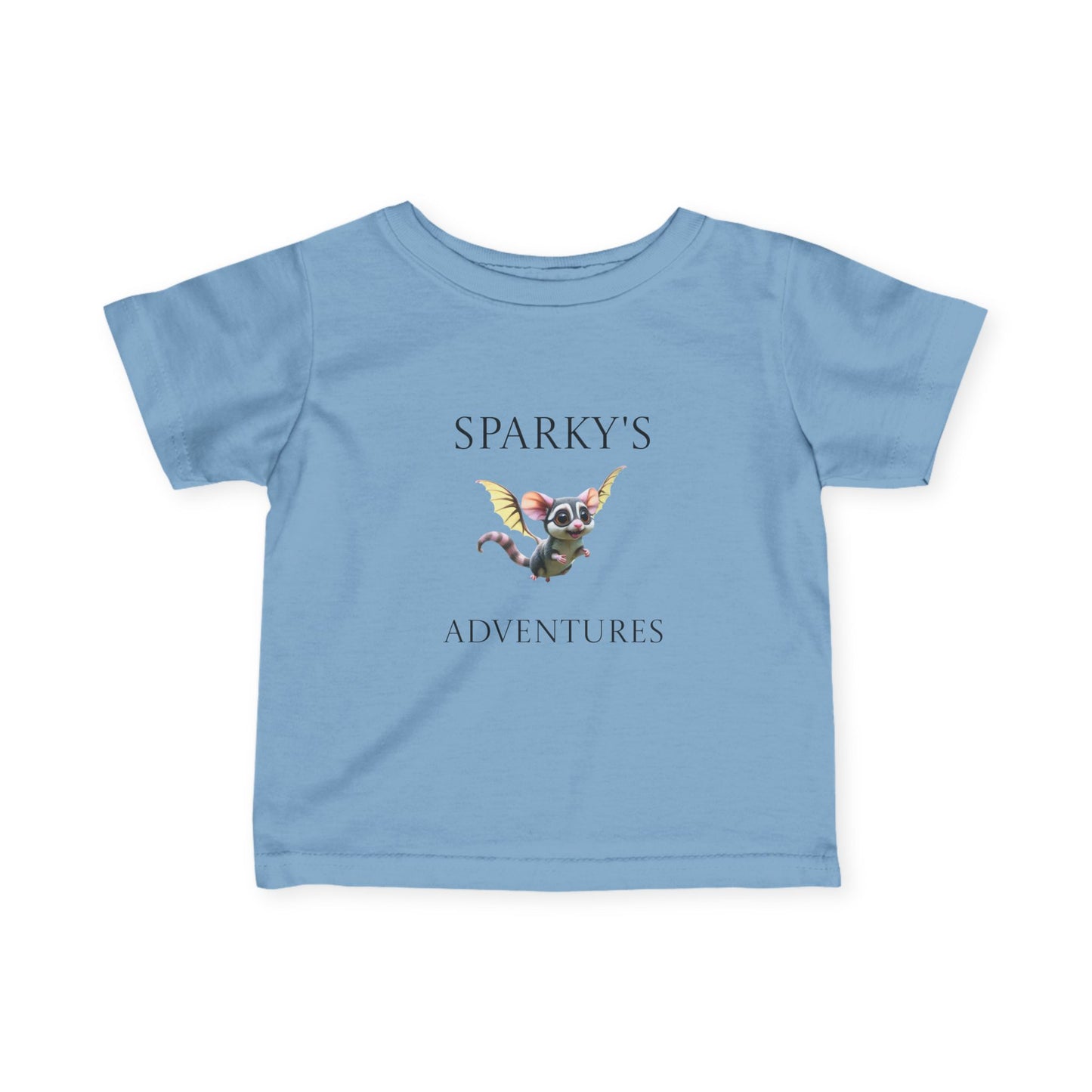 Sparky's Adventures Infant T-Shirt, Dark Colors Cute Baby Tee, Fun Children's Apparel, Unique Gift Idea, Playful Kids Wear