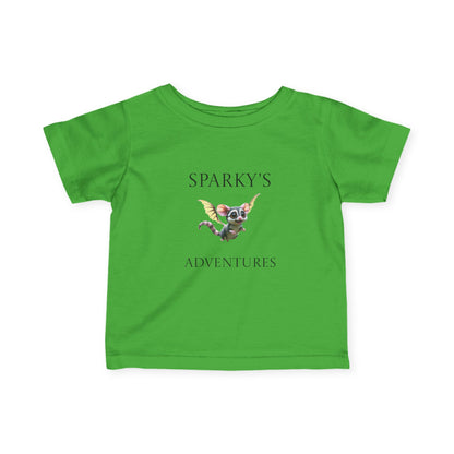 Sparky's Adventures Infant T-Shirt, Dark Colors Cute Baby Tee, Fun Children's Apparel, Unique Gift Idea, Playful Kids Wear