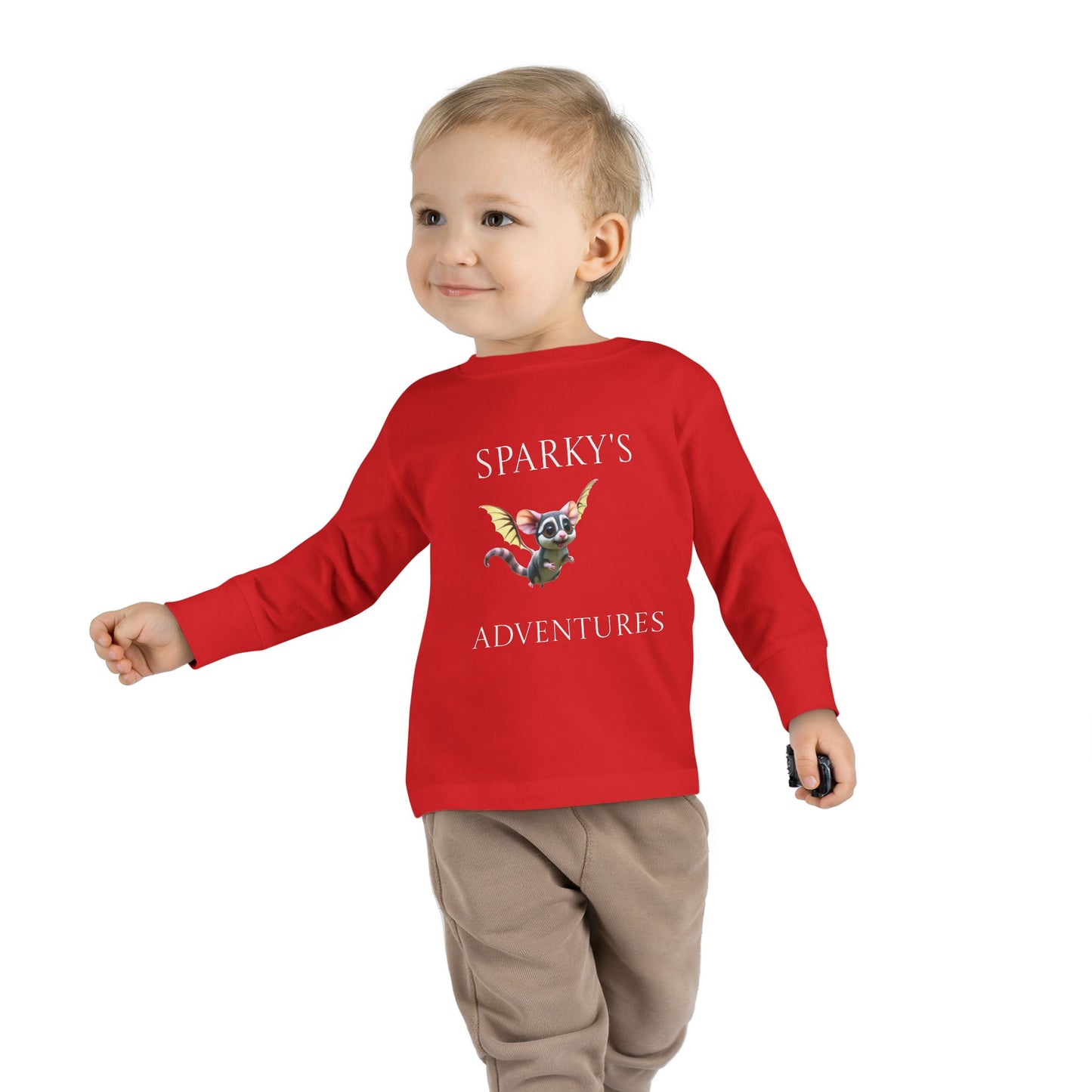 Sparky's Adventures Presents The Adventurous Toddler Long Sleeve Tee Dark Colors - Perfect for Playdates, Birthdays, and Family Outings, Cute Kids Shirt, Gift for Animal Lovers, [...]