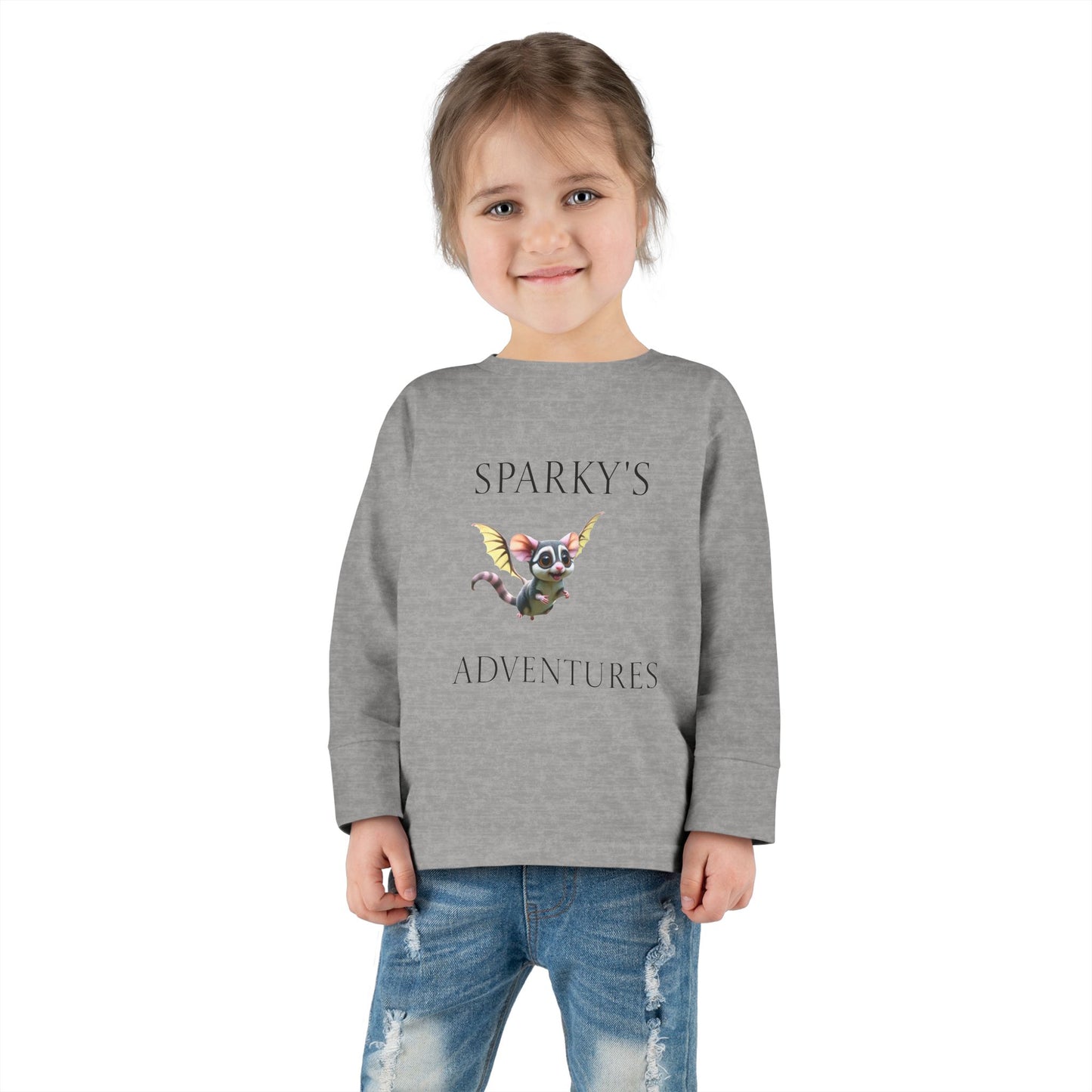 Sparky's Adventures Presents The Adventurous Toddler Long Sleeve Tee - Perfect for Playdates, Birthdays, and Family Outings, Cute Kids Shirt, Gift for Animal Lovers, [...]