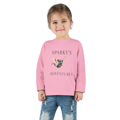 Sparky's Adventures Presents The Adventurous Toddler Long Sleeve Tee - Perfect for Playdates, Birthdays, and Family Outings, Cute Kids Shirt, Gift for Animal Lovers, [...]