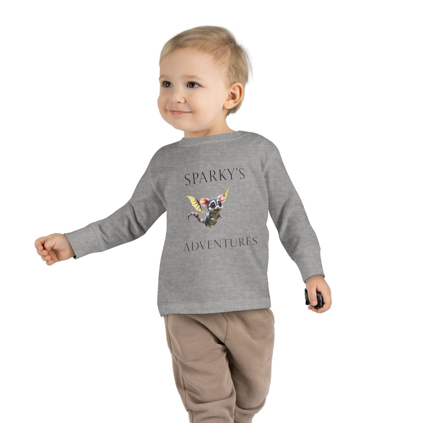 Sparky's Adventures Presents The Adventurous Toddler Long Sleeve Tee - Perfect for Playdates, Birthdays, and Family Outings, Cute Kids Shirt, Gift for Animal Lovers, [...]