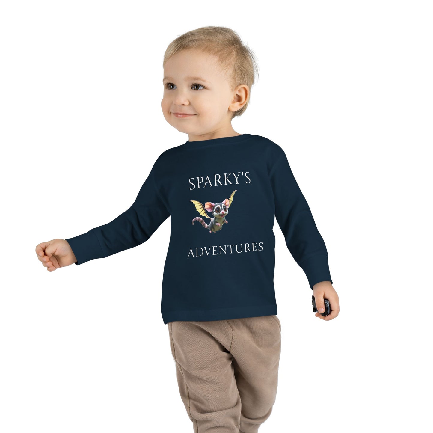 Sparky's Adventures Presents The Adventurous Toddler Long Sleeve Tee Dark Colors - Perfect for Playdates, Birthdays, and Family Outings, Cute Kids Shirt, Gift for Animal Lovers, [...]