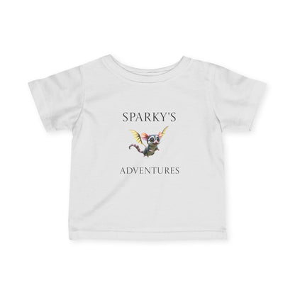 Sparky's Adventures Infant T-Shirt, Dark Colors Cute Baby Tee, Fun Children's Apparel, Unique Gift Idea, Playful Kids Wear