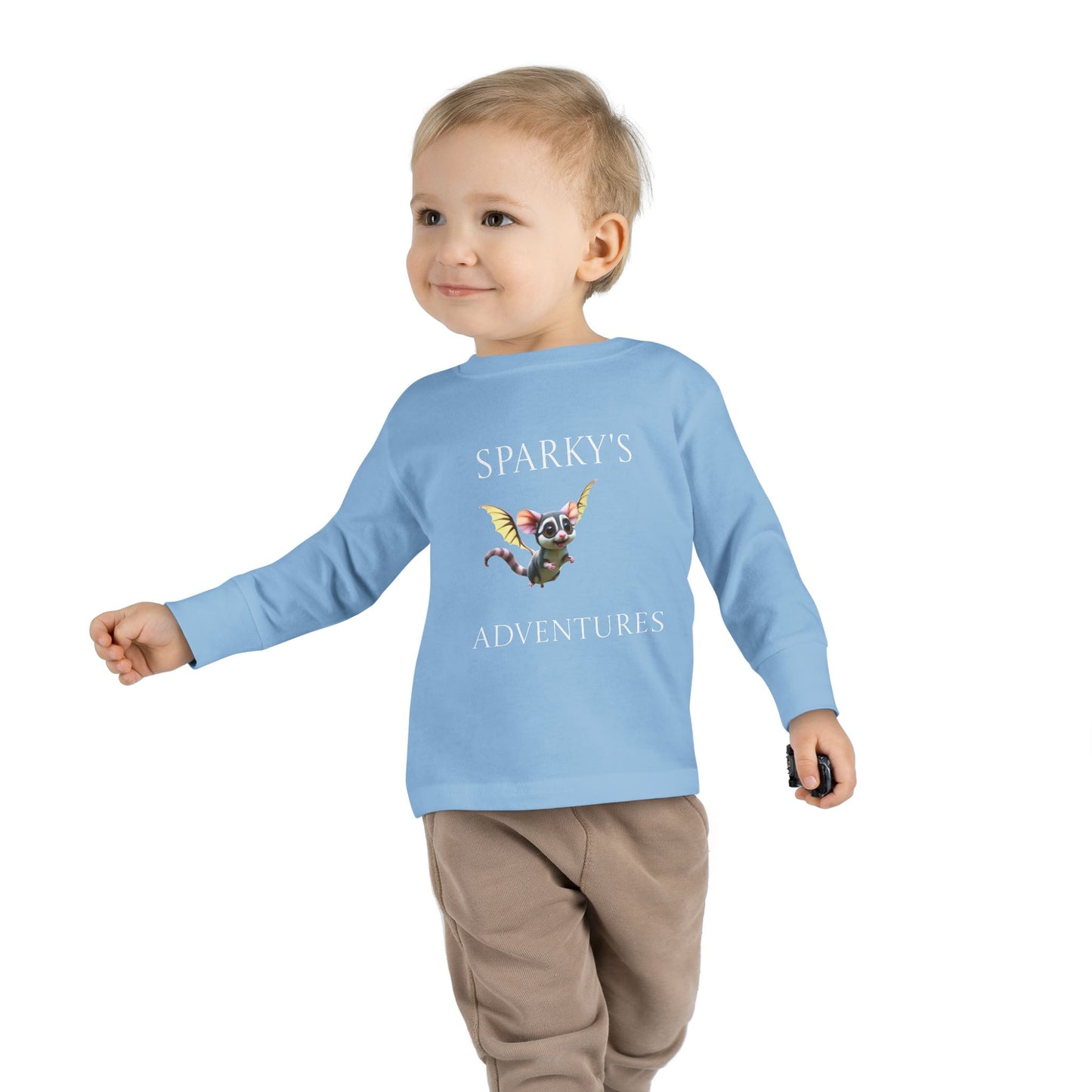 Sparky's Adventures Presents The Adventurous Toddler Long Sleeve Tee Dark Colors - Perfect for Playdates, Birthdays, and Family Outings, Cute Kids Shirt, Gift for Animal Lovers, [...]