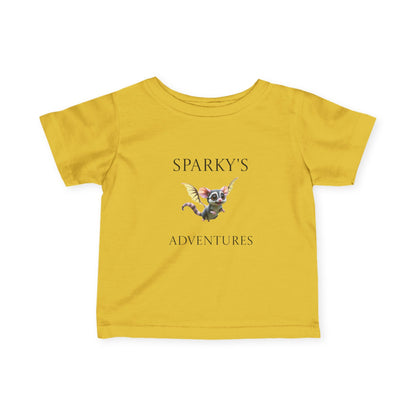 Sparky's Adventures Infant T-Shirt, Dark Colors Cute Baby Tee, Fun Children's Apparel, Unique Gift Idea, Playful Kids Wear
