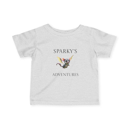 Sparky's Adventures Infant T-Shirt, Dark Colors Cute Baby Tee, Fun Children's Apparel, Unique Gift Idea, Playful Kids Wear